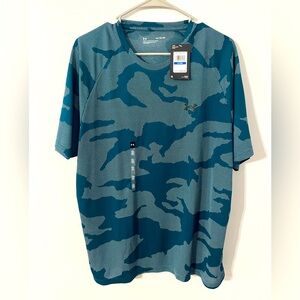 Under Armour - Green & Turquoise/Teal Camo - Athletic Shirt - BRAND NEW